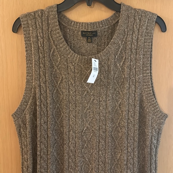 Anthropologie Current Air Cable Knit Sweater Midi Maxi Dress New Brown Size XL - Picture 4 of 12